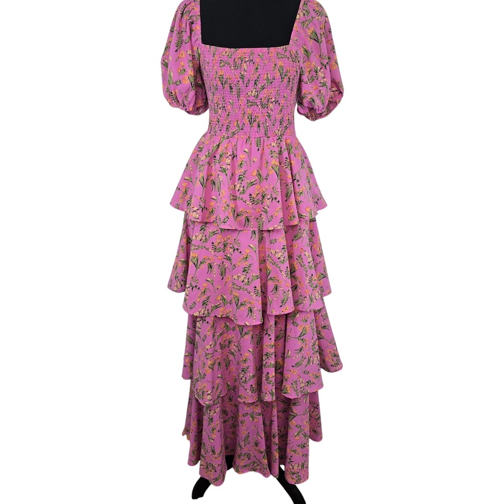 Entro Do A Twirl Maxi, Pink Floral Dress Small, derby, coastal‎ cowgirl
